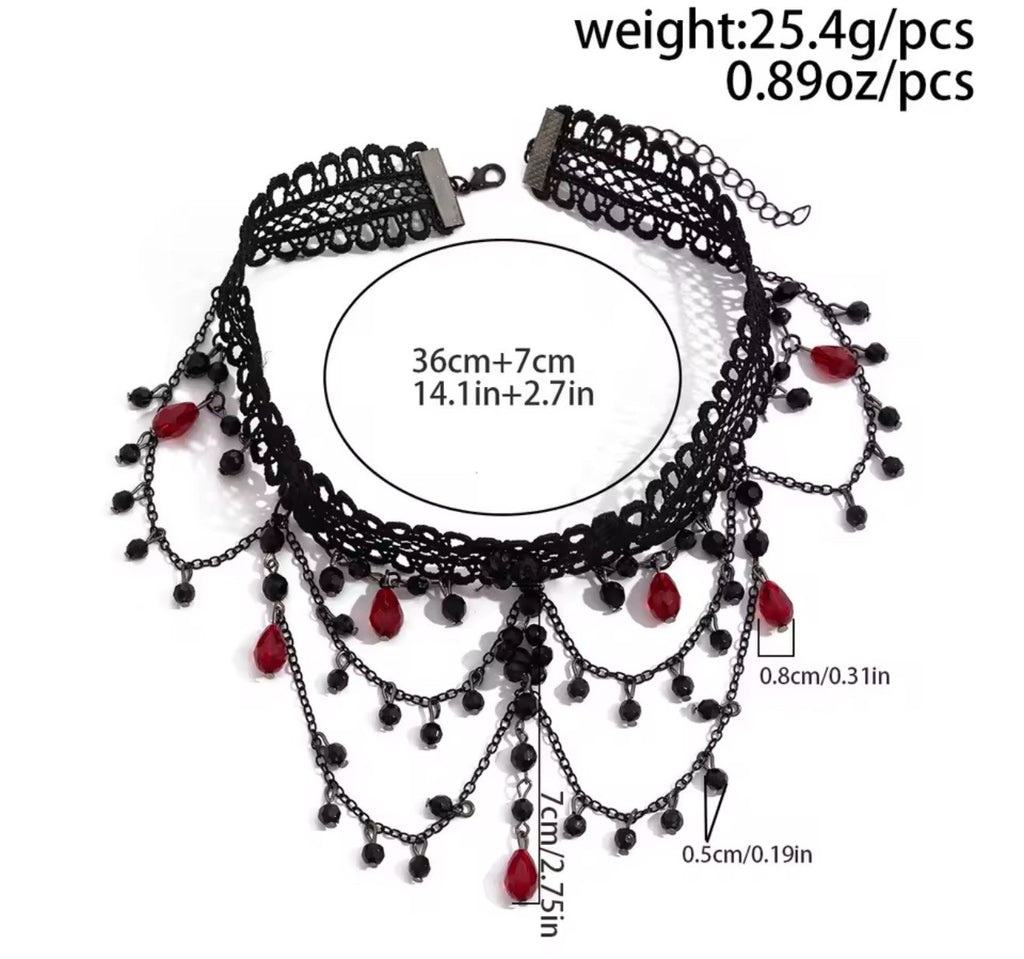 Elegant Gothic Lace Choker Collar Necklace Victorian Halloween Fashion Jewelry