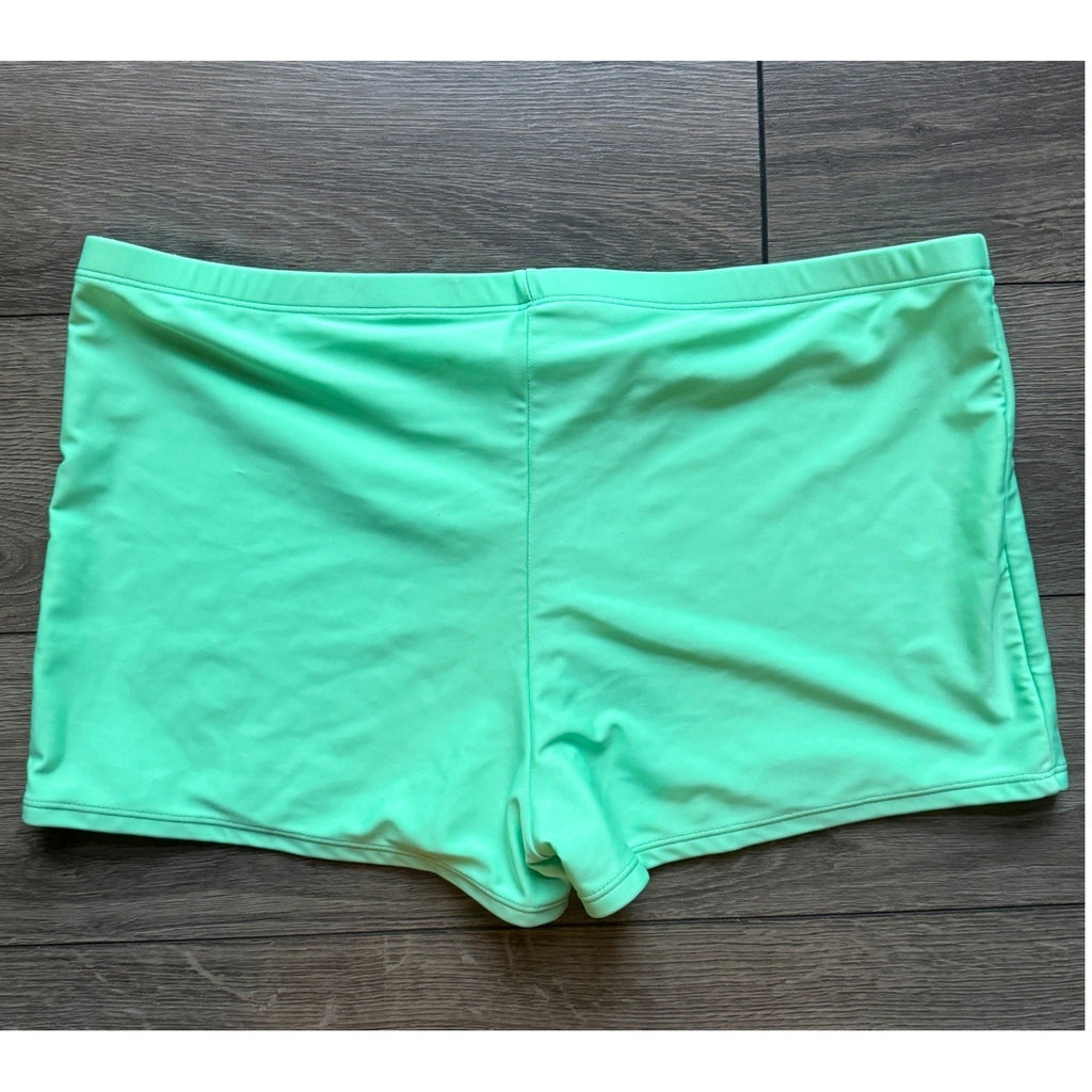 Esprlia Mint Green Swim Shorts Boy Shorts Plus Size XXL Stretchy Beachwear