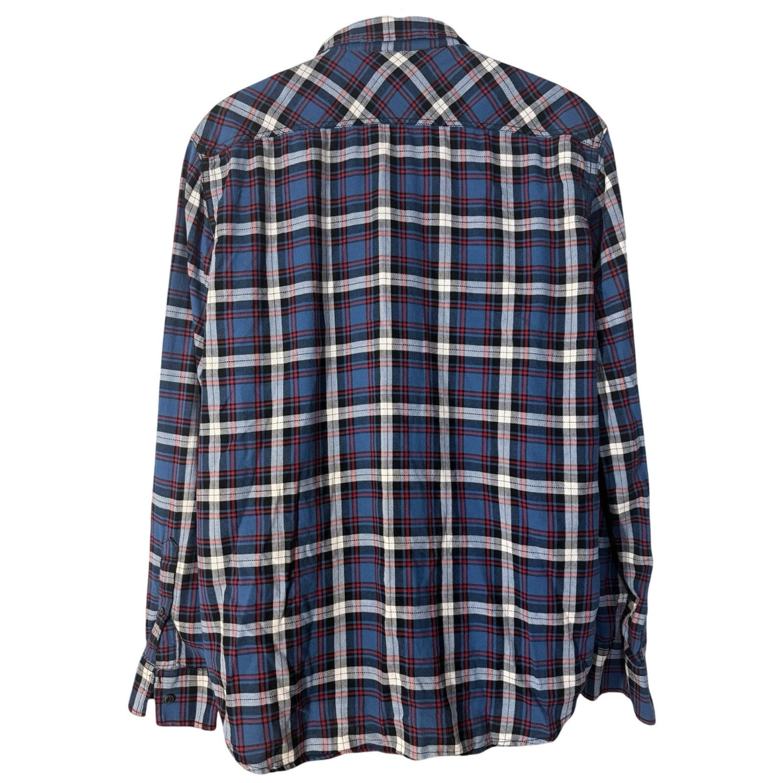 American Rag Shirt Mens XL Blue Plaid Long Sleeve Button Pockets