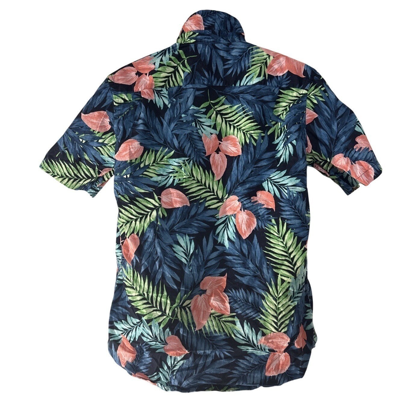 Old Navy Men's Tropical Leaf Print Button Up Shirt Size S
