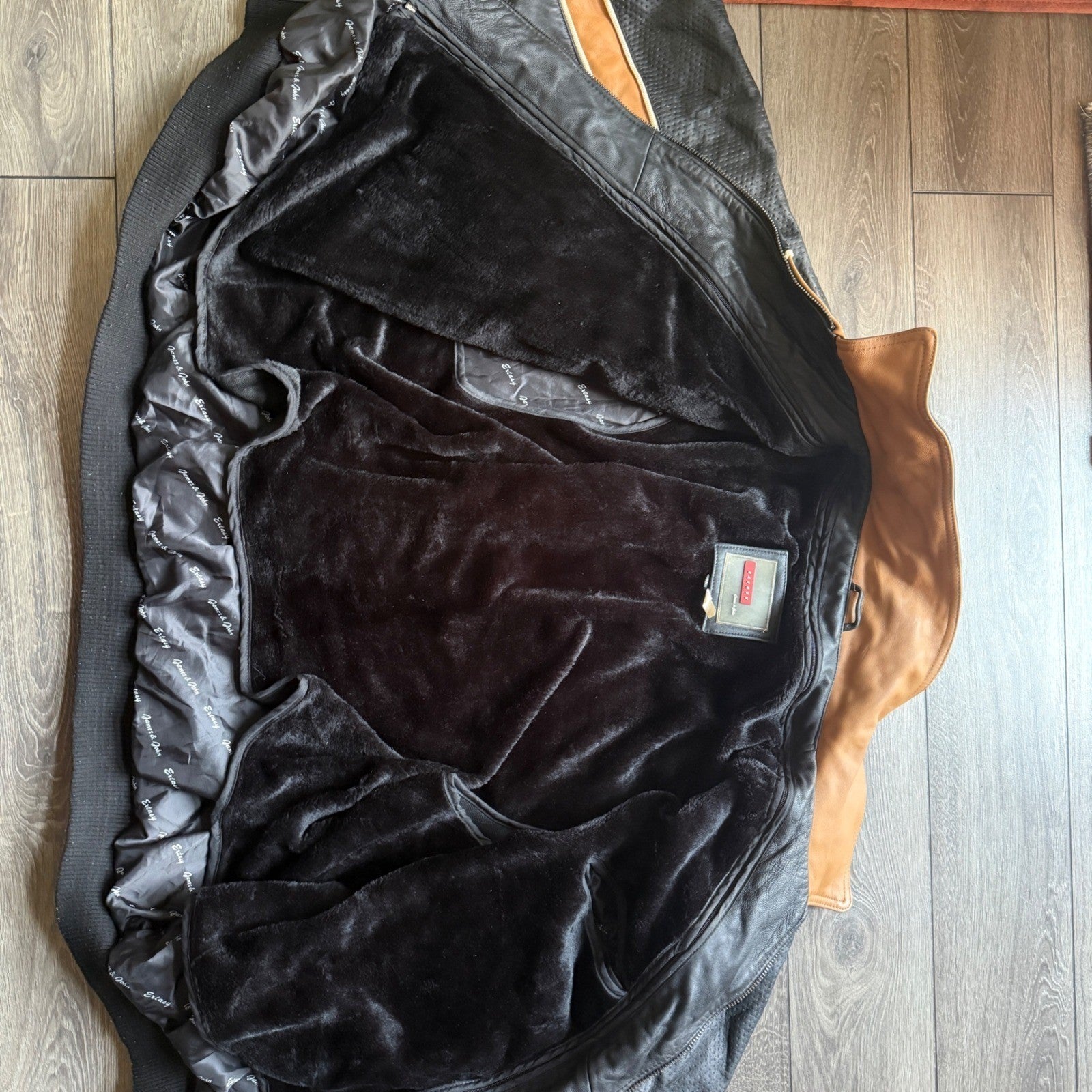 Extasy James & John Leather Bomber Jacket 4XL Tiger Eagle Embroidered RARE Vtg