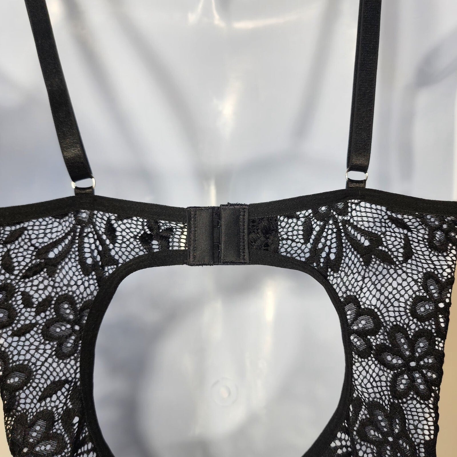 BNWOT Gorgeous black Underwired bodysuit top Lingerie size S teddy Babydoll
