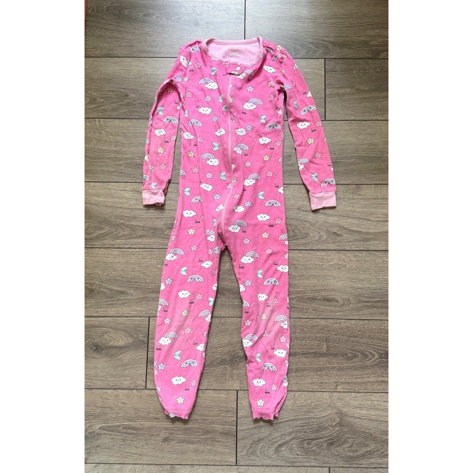 Lot of 3 Carters Childrens Place Girls Pajamas 5T Llama Unicorn Rainbow Sleepers