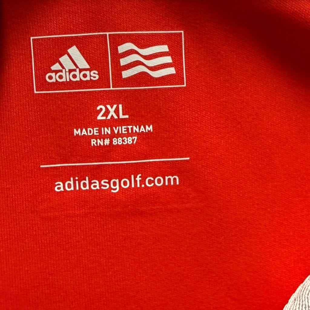 Adidas Golf Adizero Polo Shirt Mens 2XL Red Short Sleeve Performance RN 88387