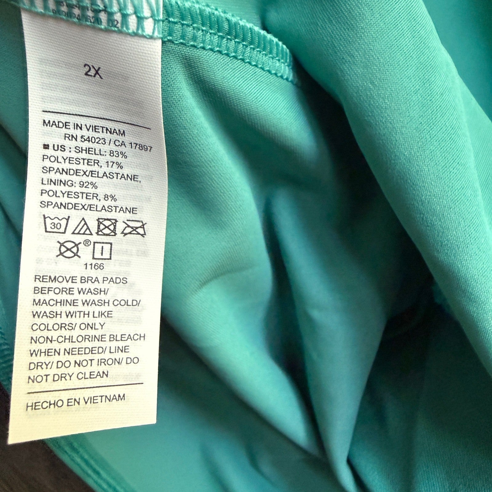 BNWT Old Navy Women 2X Teal Green Peplum Halter Tankini Swim Top NWT 660892-01-1