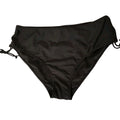 Black High Waist Bikini Bottoms Ruched Sides Tie Swimsuit Beachwear Size XXL