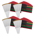 60pc Juneteenth Flag Set 5 Packs of 12 with Table Stands Pan-African Decor Bulk