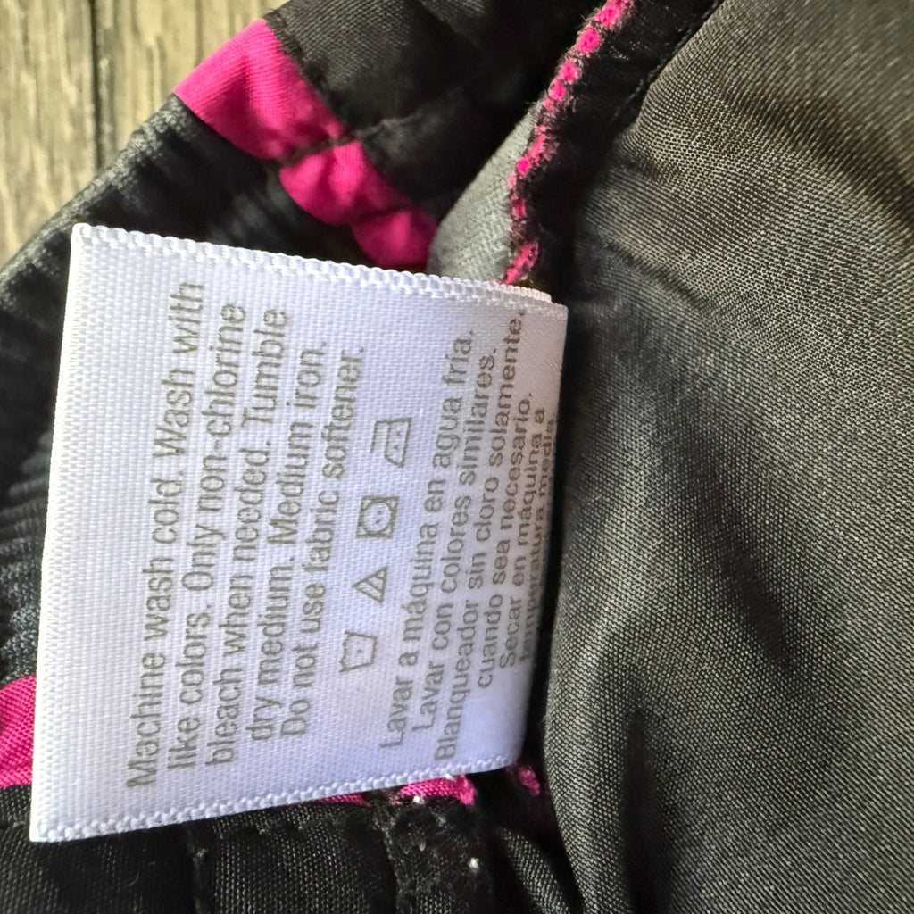 Danskin Now Womens XXL Black Pink Trim Athletic Running Shorts DL33B-200