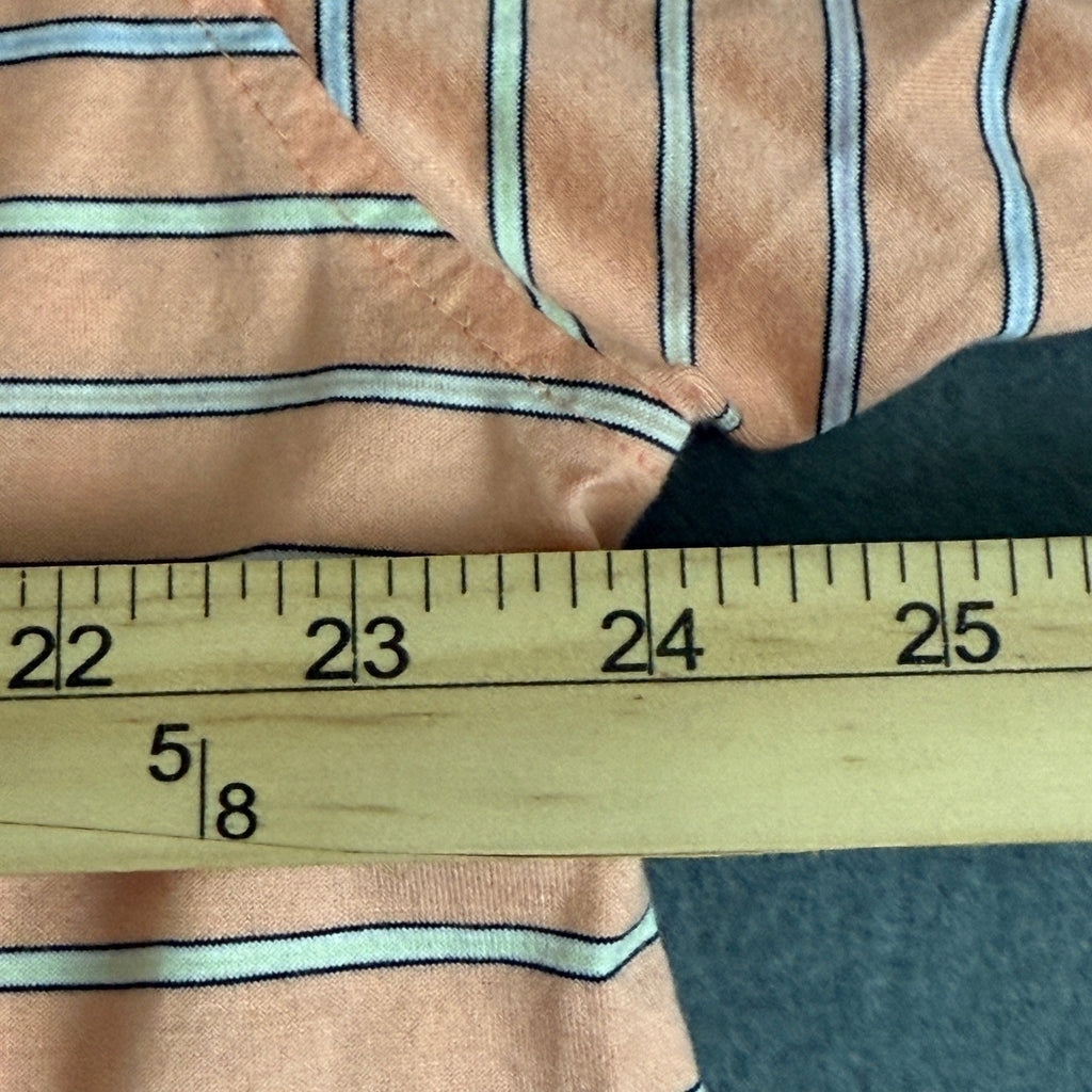 Fairway & Greene Men's XL Coral Striped Golf Polo Shirt 100% Cotton