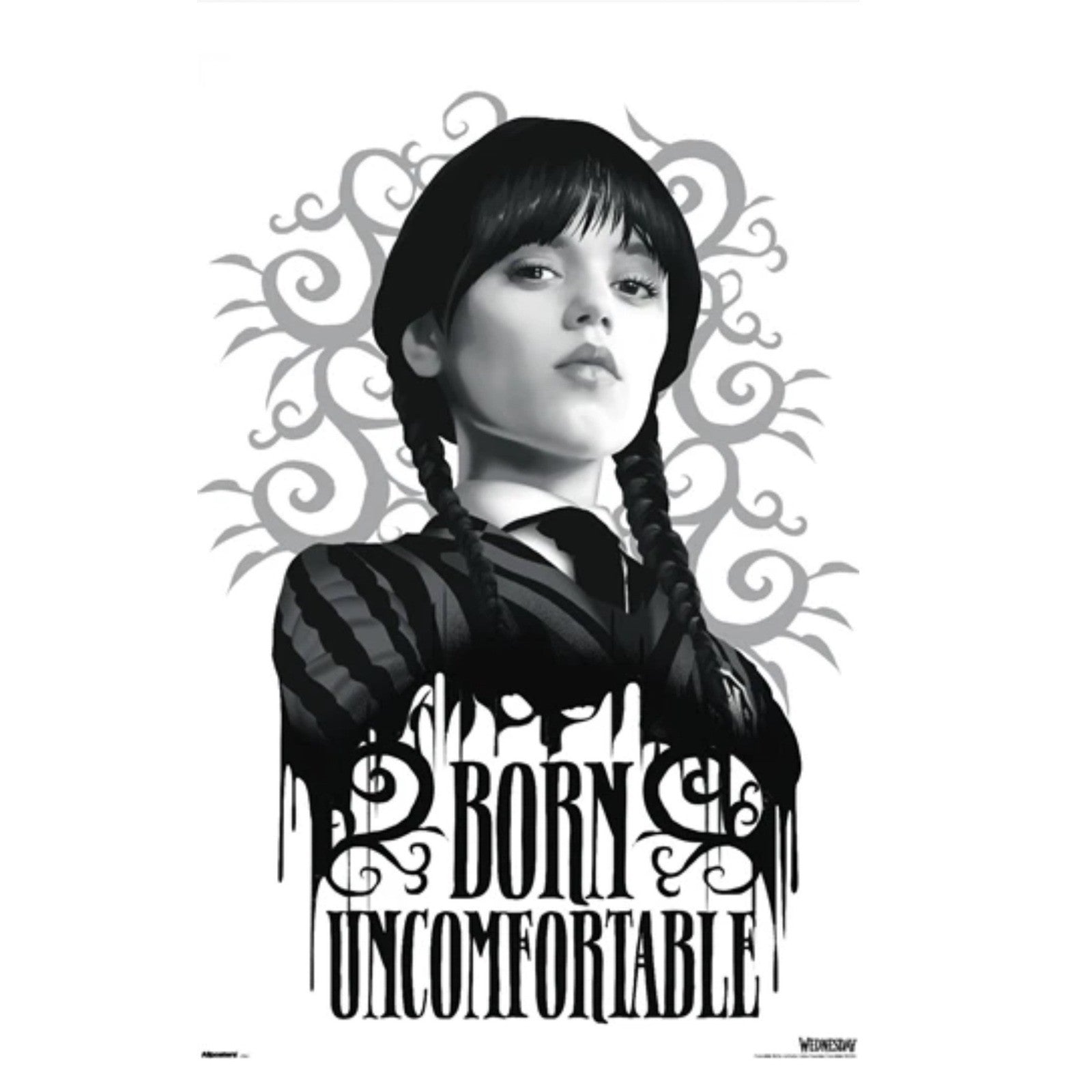 Wednesday Addams Born Uncomfortable Season 2 Poster Jenna Ortega 22.375x34