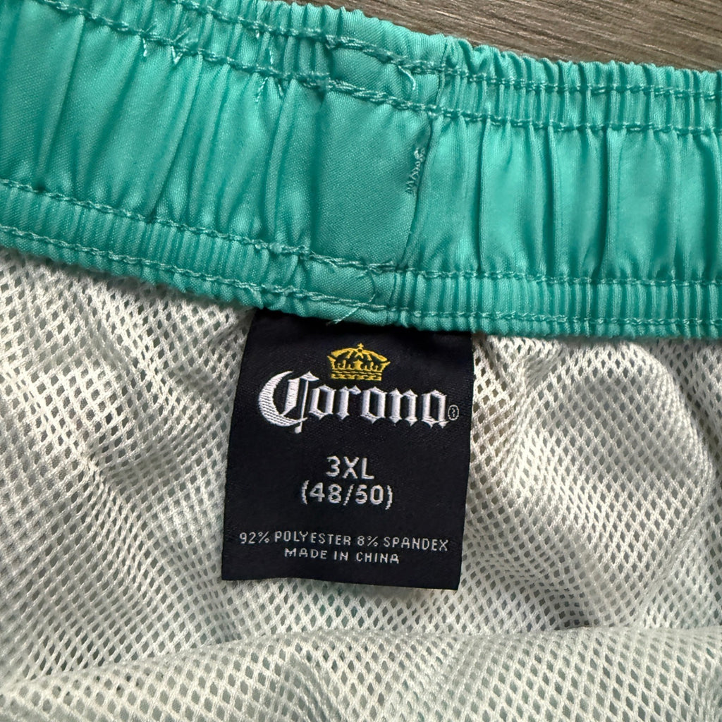 Corona Extra Mens 3XL Board Shorts Tropical Beer Bottle Swim Trunks NWT