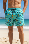 Corona Extra Mens 3XL Board Shorts Tropical Beer Bottle Swim Trunks NWT