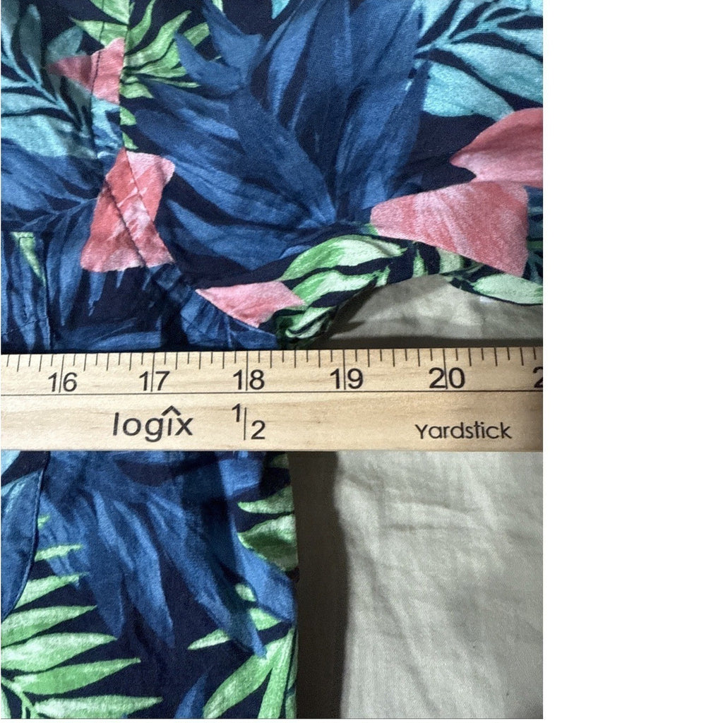 Old Navy Men's Tropical Leaf Print Button Up Shirt Size S