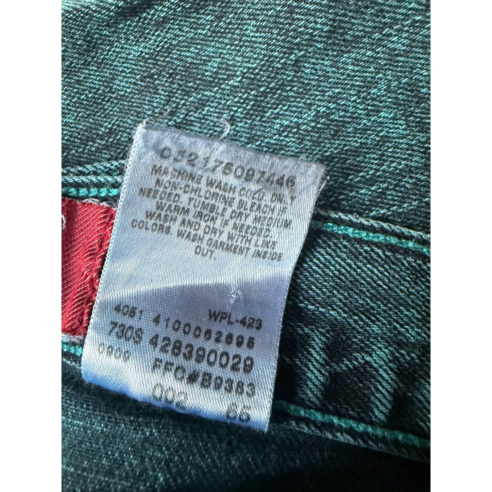 Levi's 510 Super Skinny Jeans Teal Acid Wash Boys Youth Size 16 28x28