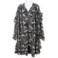 Cato Plus Size Black Butterfly Print Tiered Ruffle Dress 26 28W