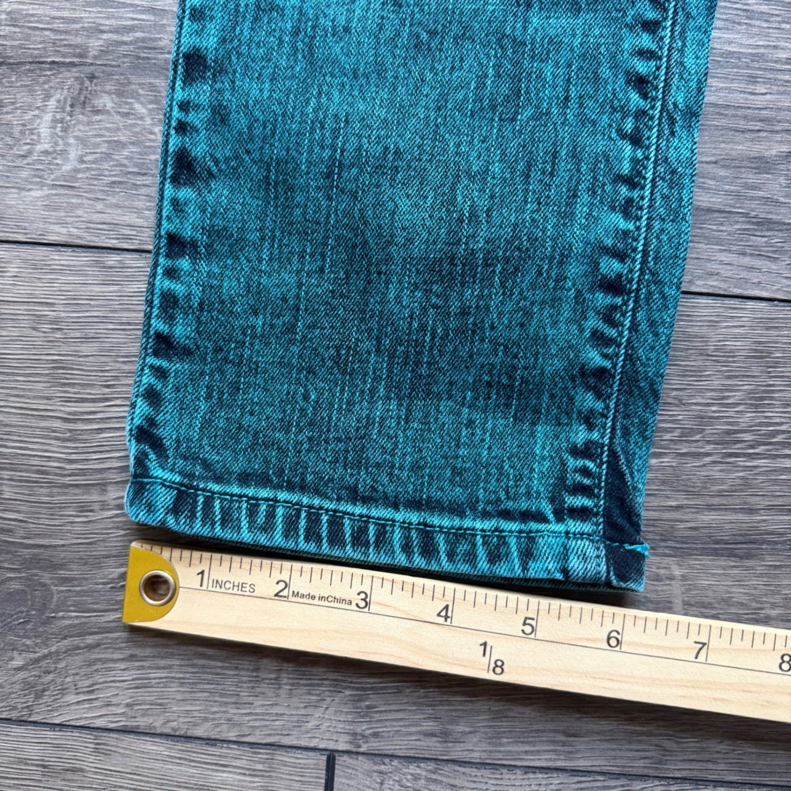 Levi's 510 Super Skinny Jeans Teal Acid Wash Boys Youth Size 16 28x28