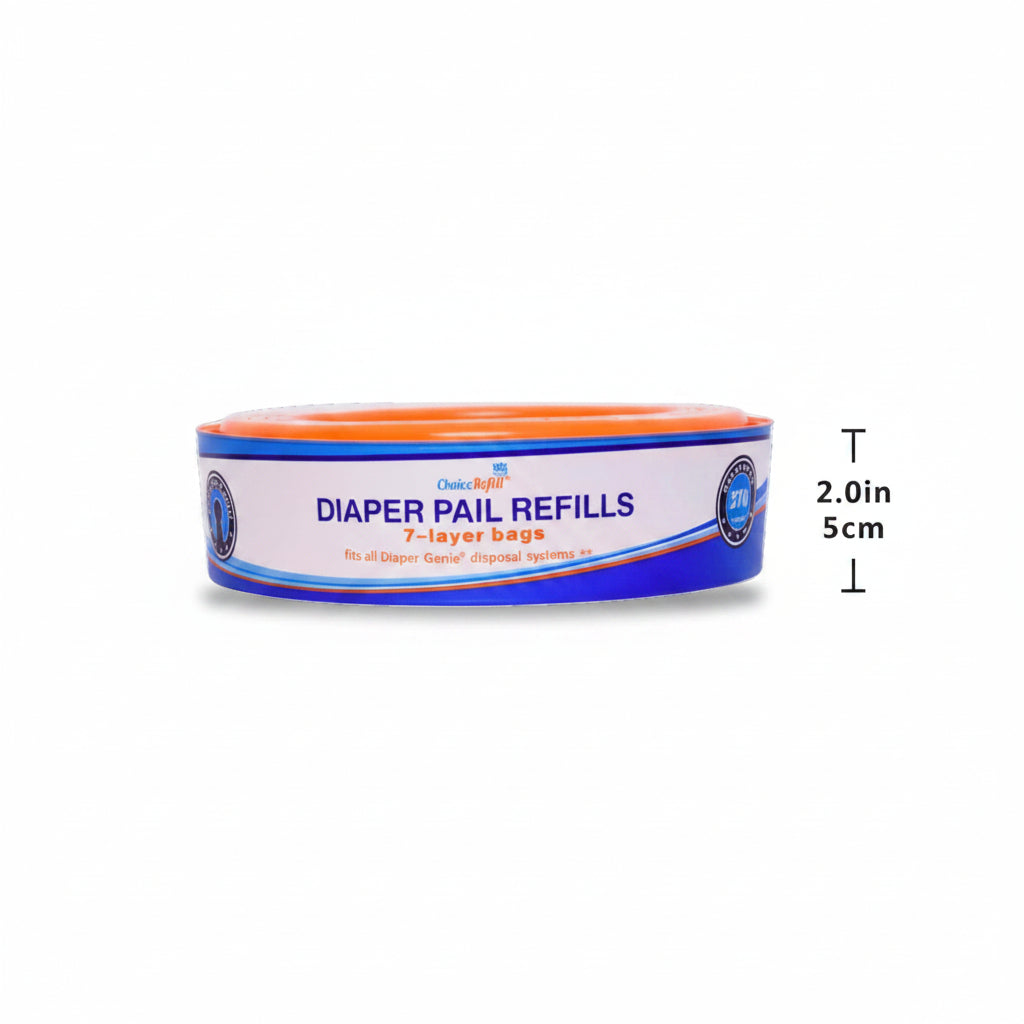 ChoiceRefill 4 Pack Diaper Pail Refills 7-Layer for Diaper Genie pail