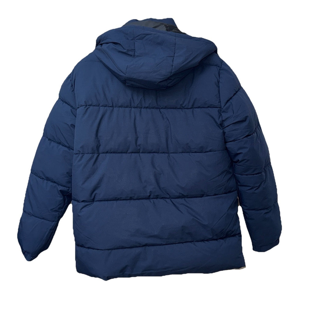 NWT Swiss Tech Mens Navy Blue Puffer Jacket Performance Gear Hooded Parka small