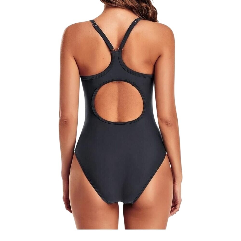 NWT Tempt Me Black One Piece Swimsuit Tummy Control Padded Size XXL