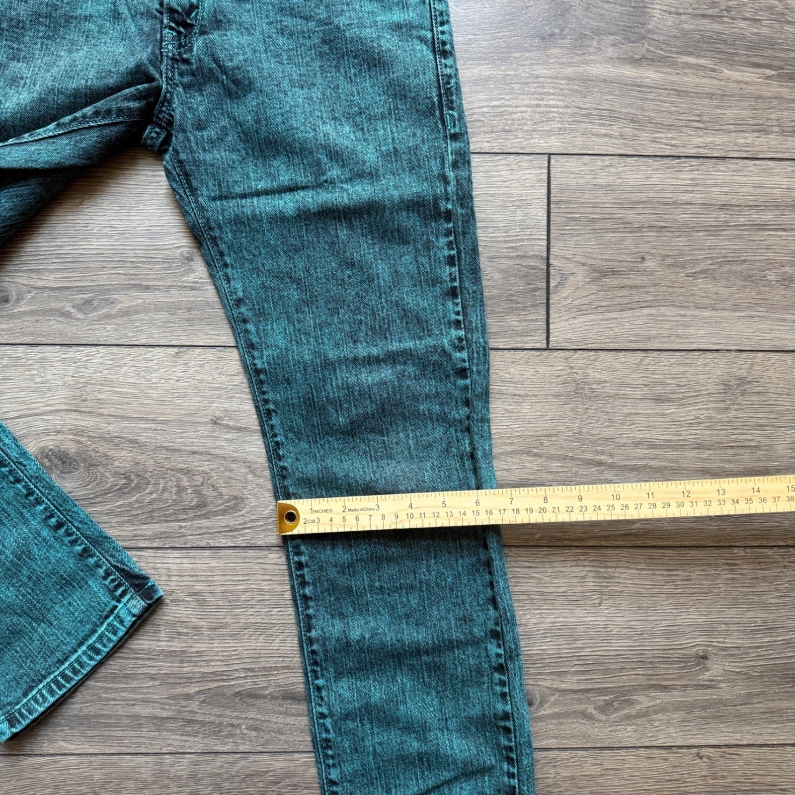 Levi's 510 Super Skinny Jeans Teal Acid Wash Boys Youth Size 16 28x28