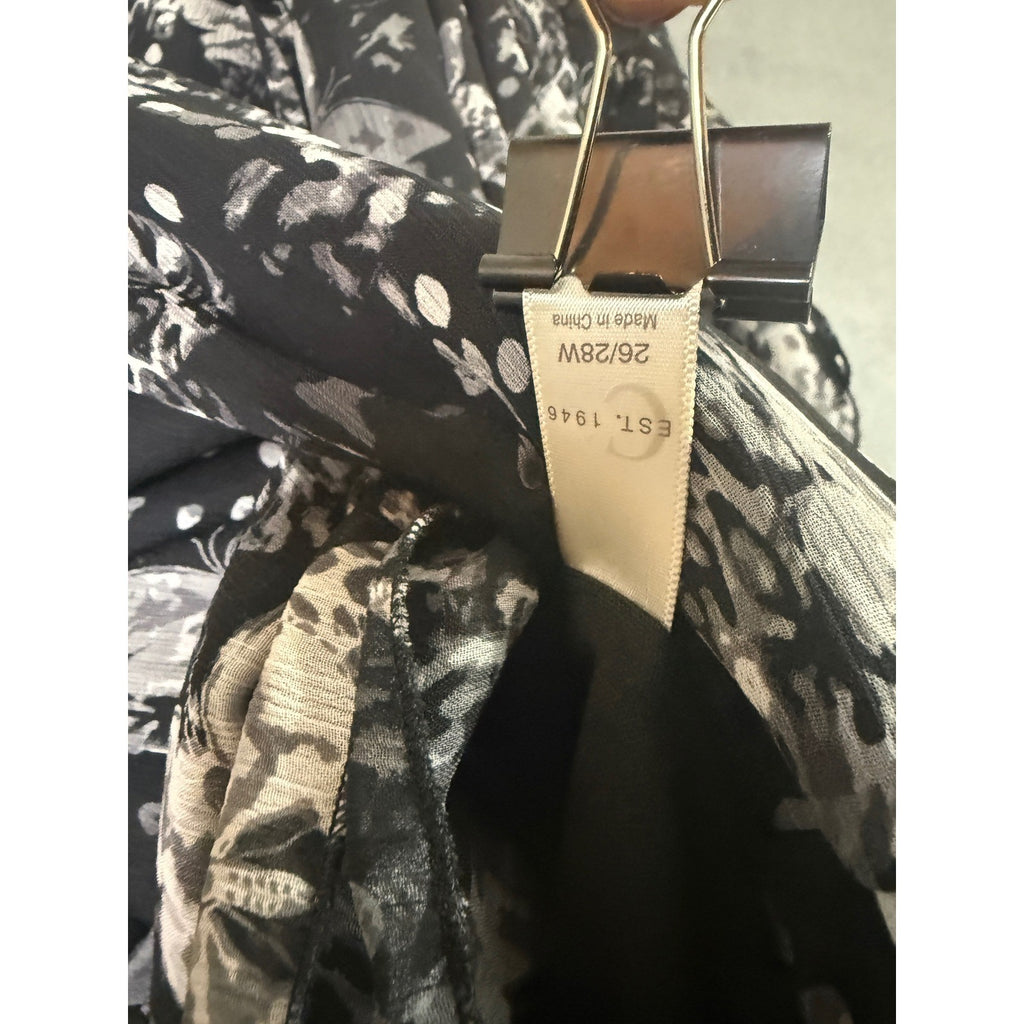 Cato Plus Size Black Butterfly Print Tiered Ruffle Dress 26 28W