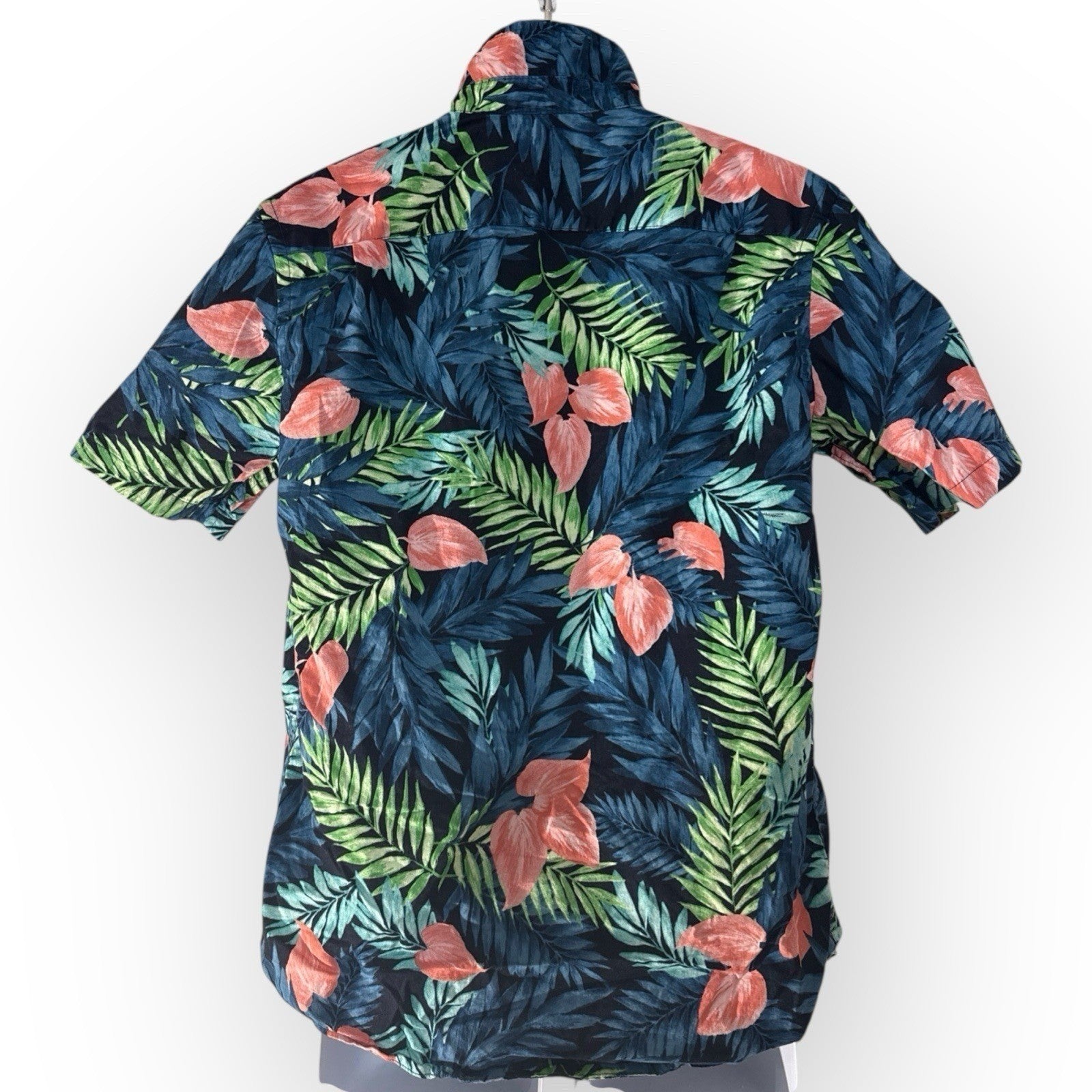 Old Navy Men's Tropical Leaf Print Button Up Shirt Size S