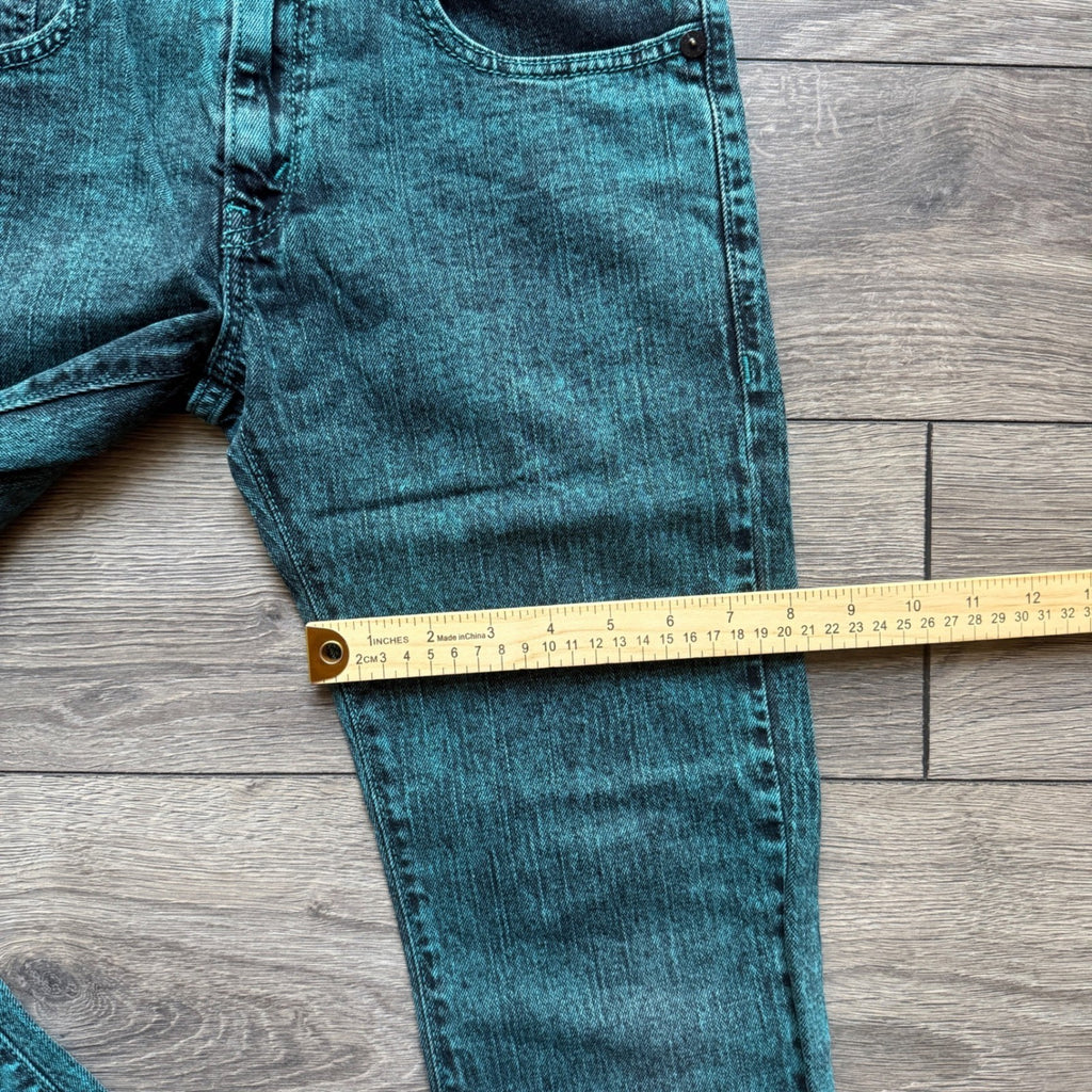 Levi's 510 Super Skinny Jeans Teal Acid Wash Boys Youth Size 16 28x28