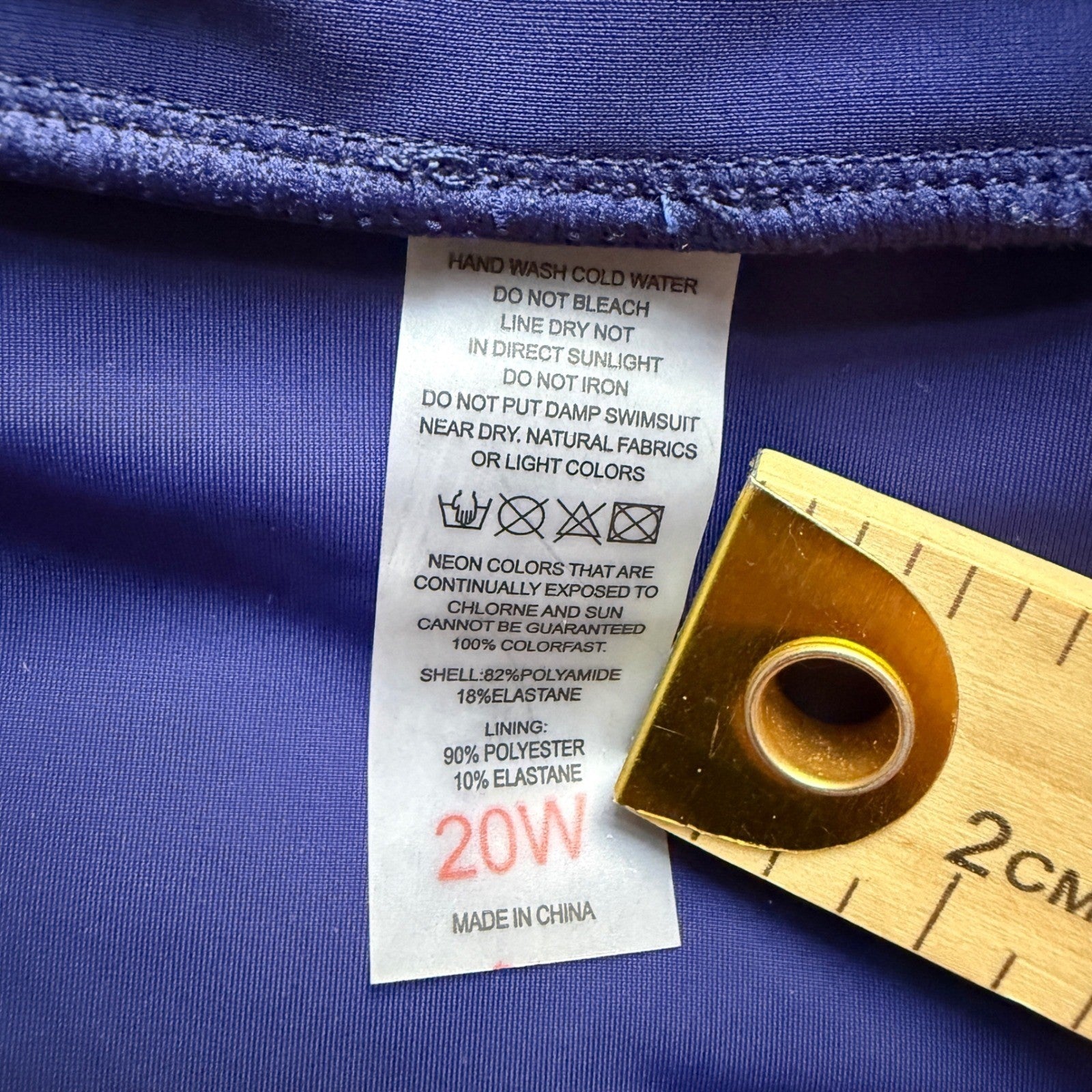 NWOT Navy Blue 20W Swim skort skirt with Built-in Bottoms Swimwear