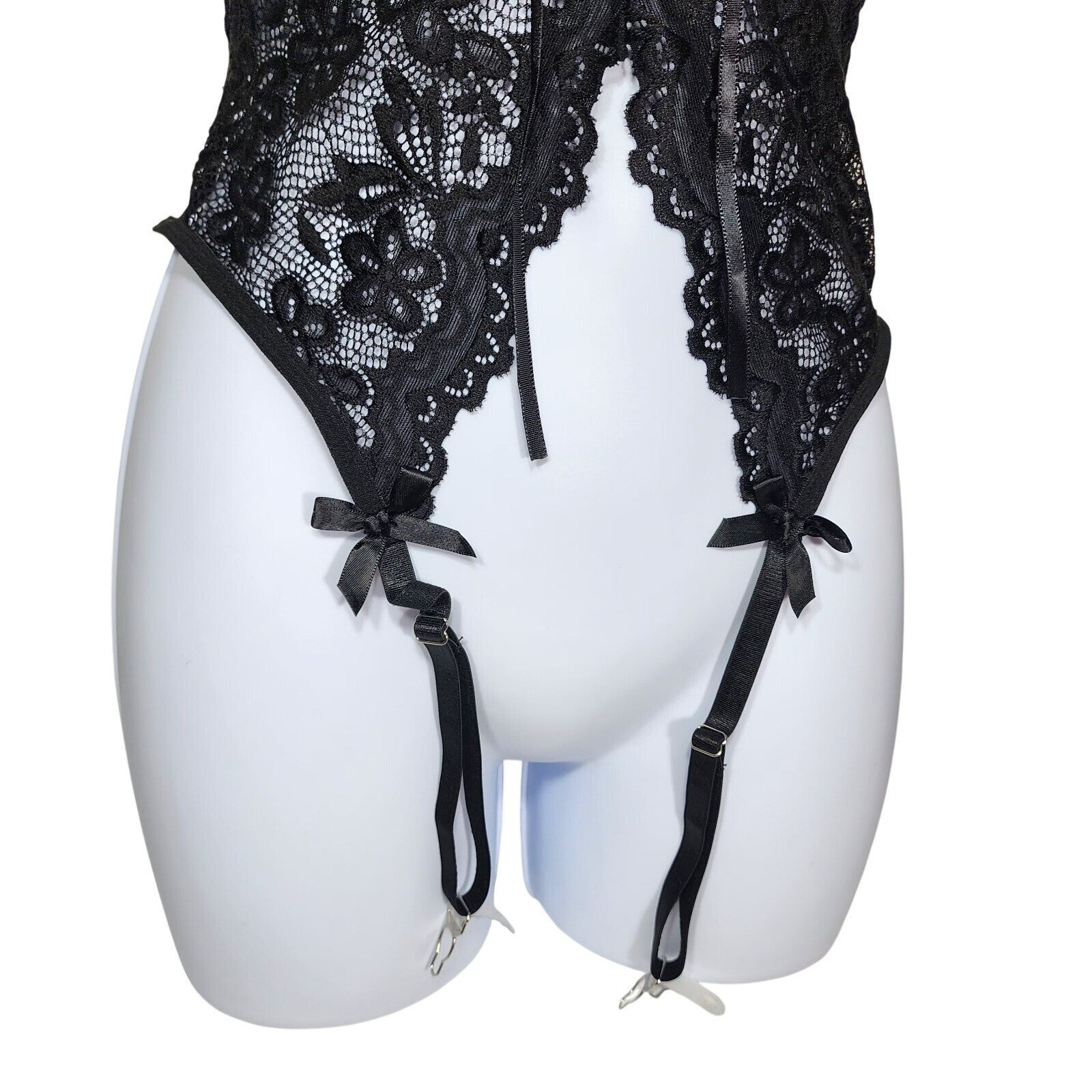BNWOT Gorgeous black Underwired bodysuit top Lingerie size S teddy Babydoll
