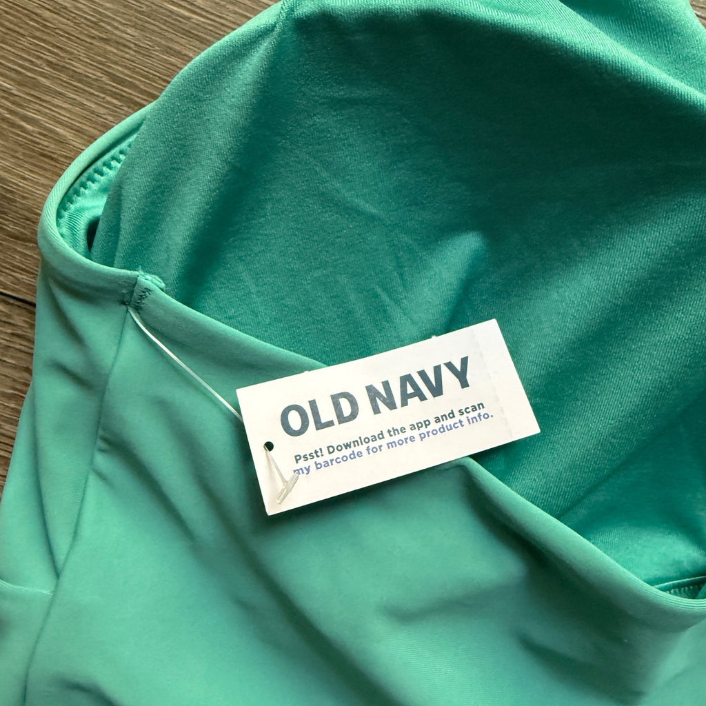 BNWT Old Navy Women 2X Teal Green Peplum Halter Tankini Swim Top NWT 660892-01-1