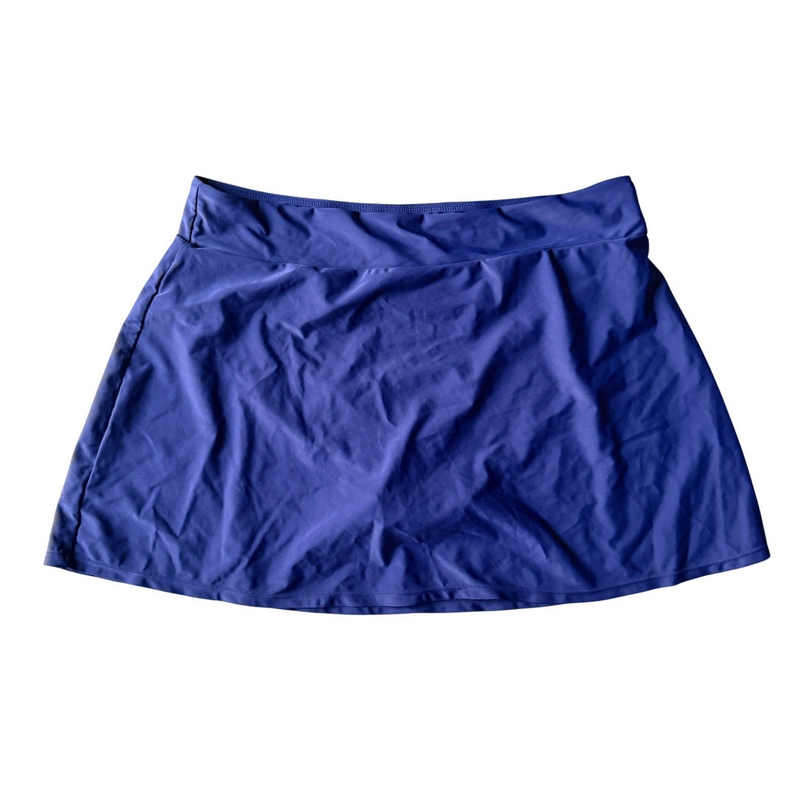 NWOT Navy Blue 20W Swim skort skirt with Built-in Bottoms Swimwear