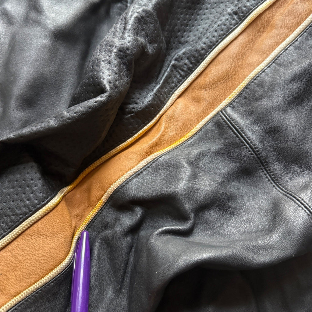 Extasy James & John Leather Bomber Jacket 4XL Tiger Eagle Embroidered RARE Vtg