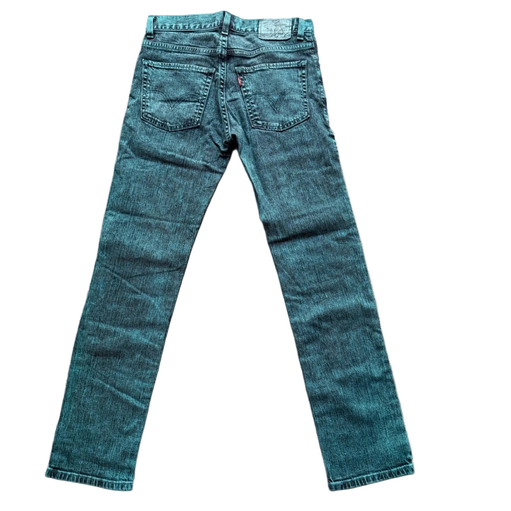 Levi's 510 Super Skinny Jeans Teal Acid Wash Boys Youth Size 16 28x28