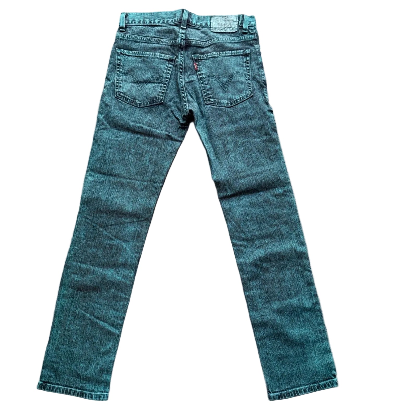 Levi's 510 Super Skinny Jeans Teal Acid Wash Boys Youth Size 16 28x28