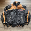Extasy James & John Leather Bomber Jacket 4XL Tiger Eagle Embroidered RARE Vtg