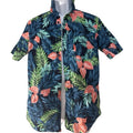 Old Navy Men's Tropical Leaf Print Button Up Shirt Size S