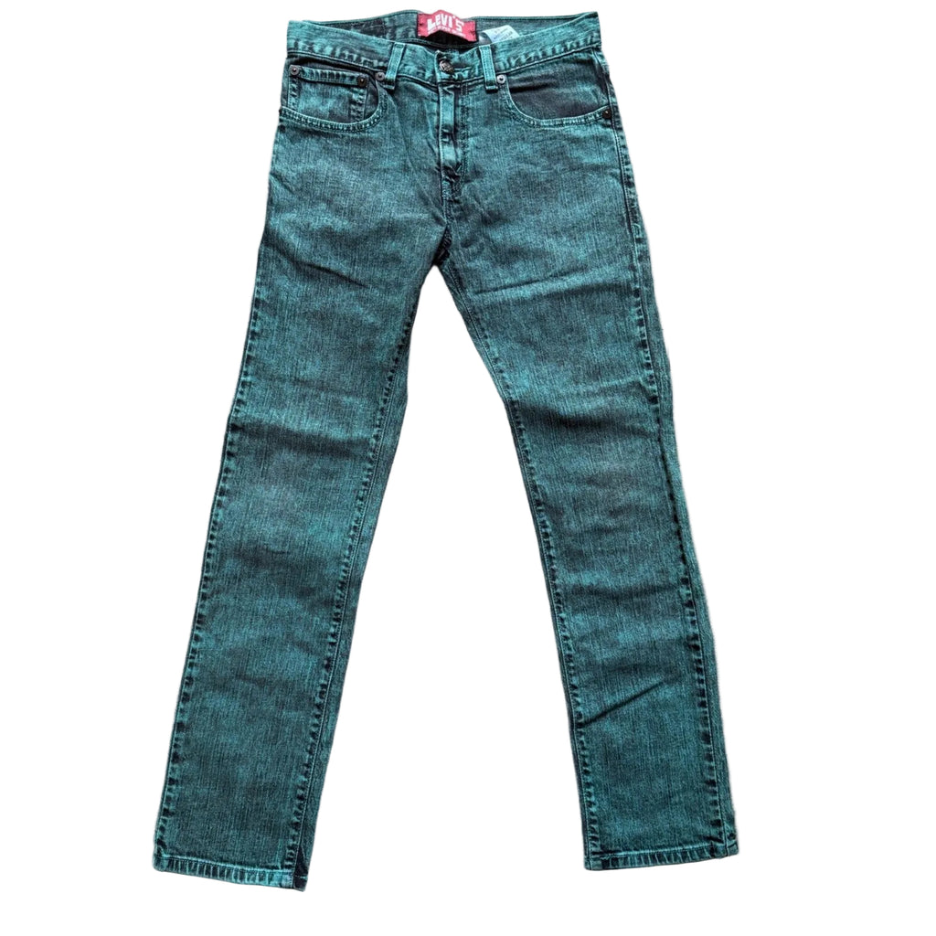 Levi's 510 Super Skinny Jeans Teal Acid Wash Boys Youth Size 16 28x28