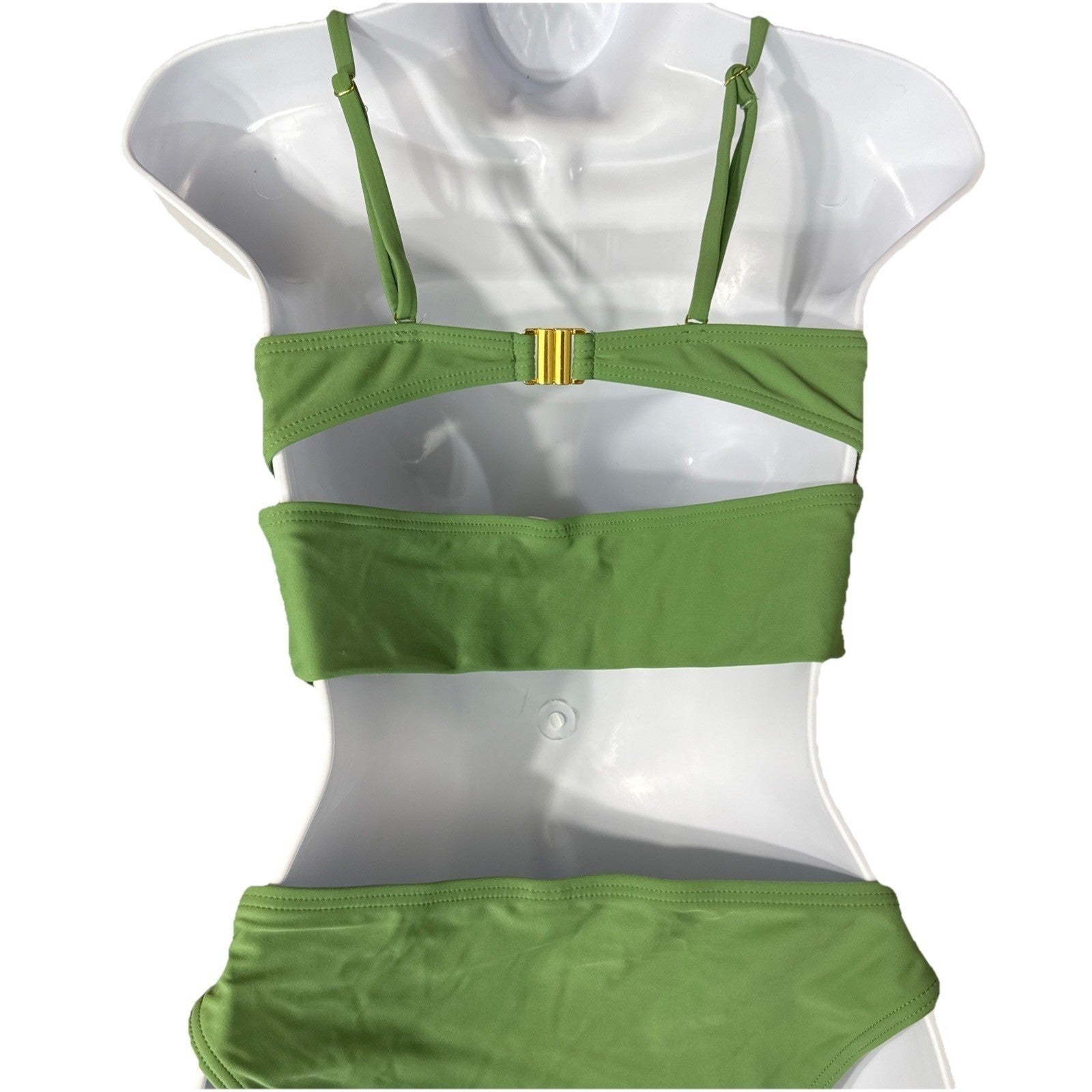 NWT Charmo Sage Green O-Ring Cutout Bikini Set Medium UPF 50+ Swimsuit 2 Piece