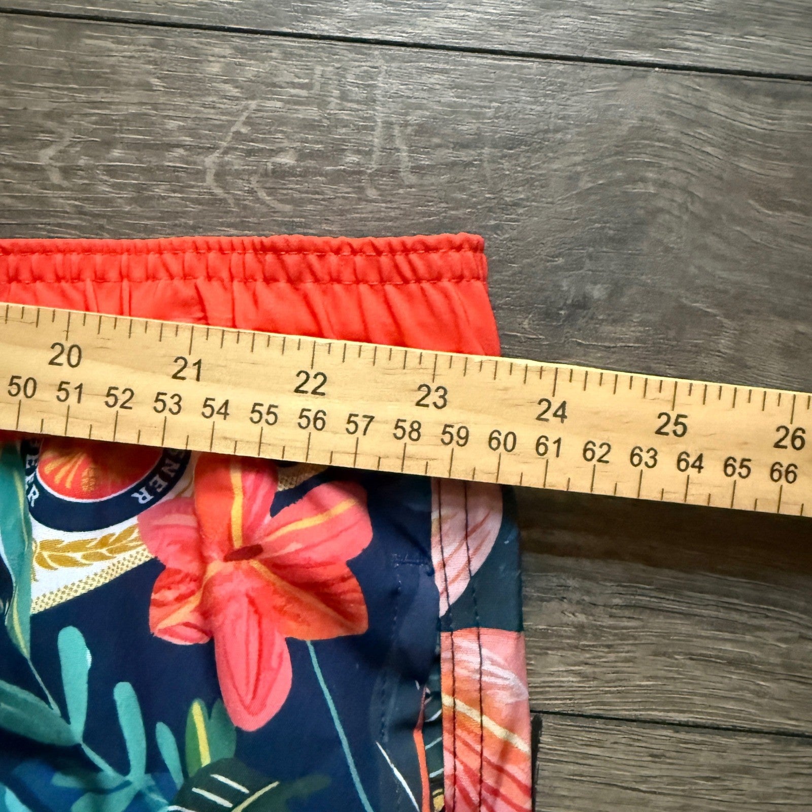 Miller Lite Mens Swim Trunks 3XL Tropical Floral Beer Can Print Board Shorts NEW