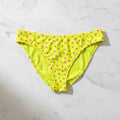 Wild Fable Neon Lime Green Strawberry High Leg Cheeky Bikini Bottoms 2X NWT