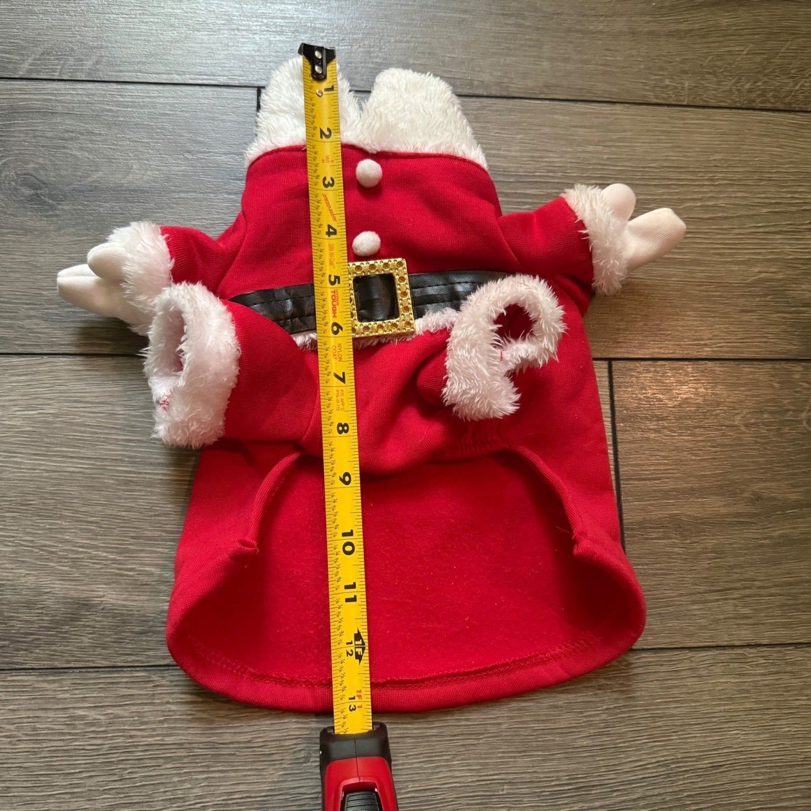 Santa Claus Dog Costume Red White Faux Fur Christmas Pet Outfit Medium