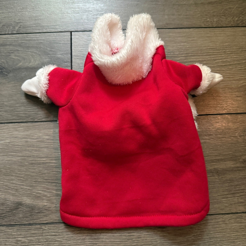 Santa Claus Dog Costume Red White Faux Fur Christmas Pet Outfit Medium