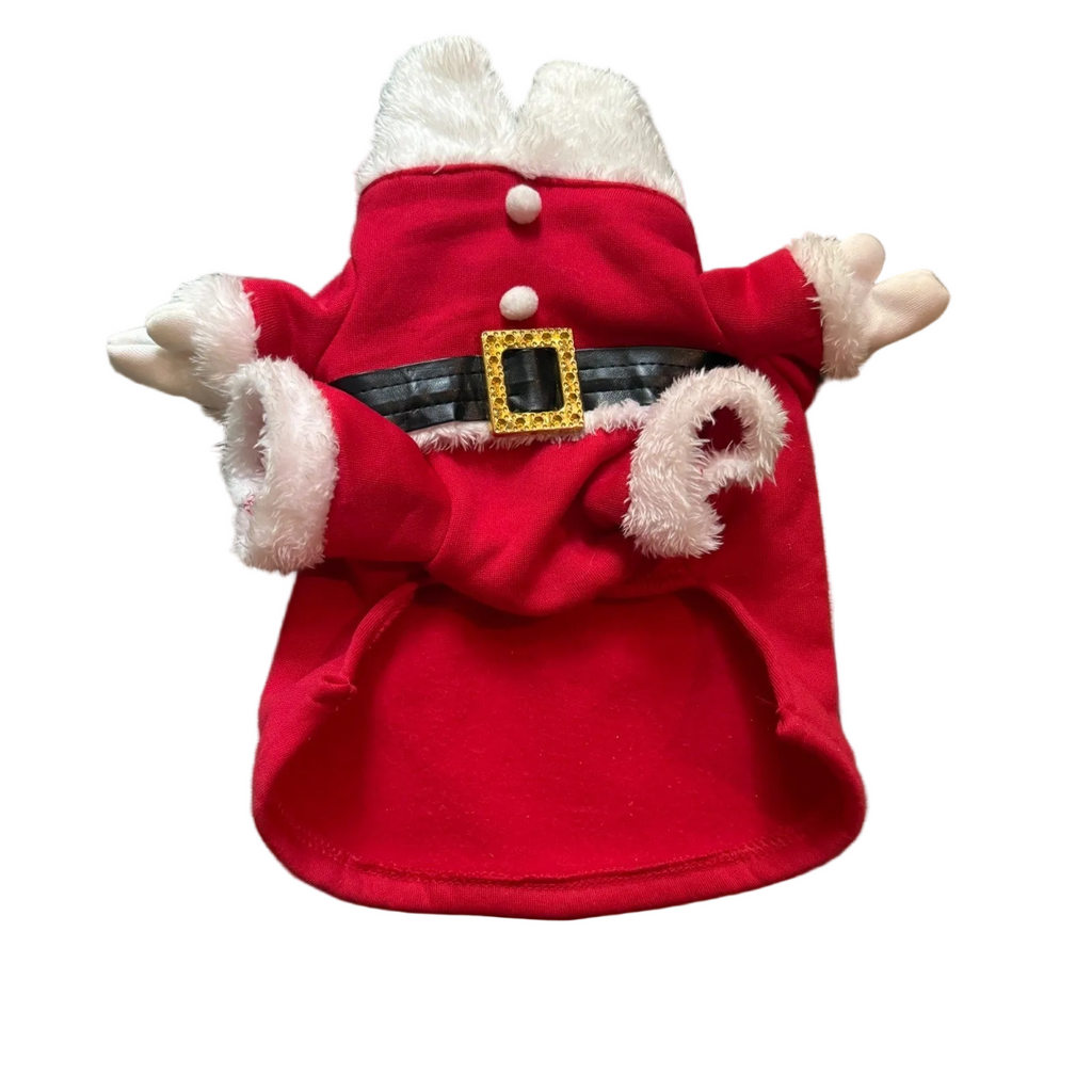 Santa Claus Dog Costume Red White Faux Fur Christmas Pet Outfit Medium