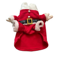 Santa Claus Dog Costume Red White Faux Fur Christmas Pet Outfit Medium